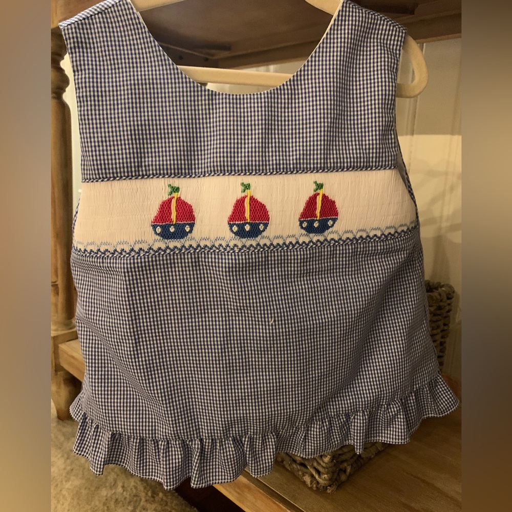 Dogwood Smocking Company smocked bow back top